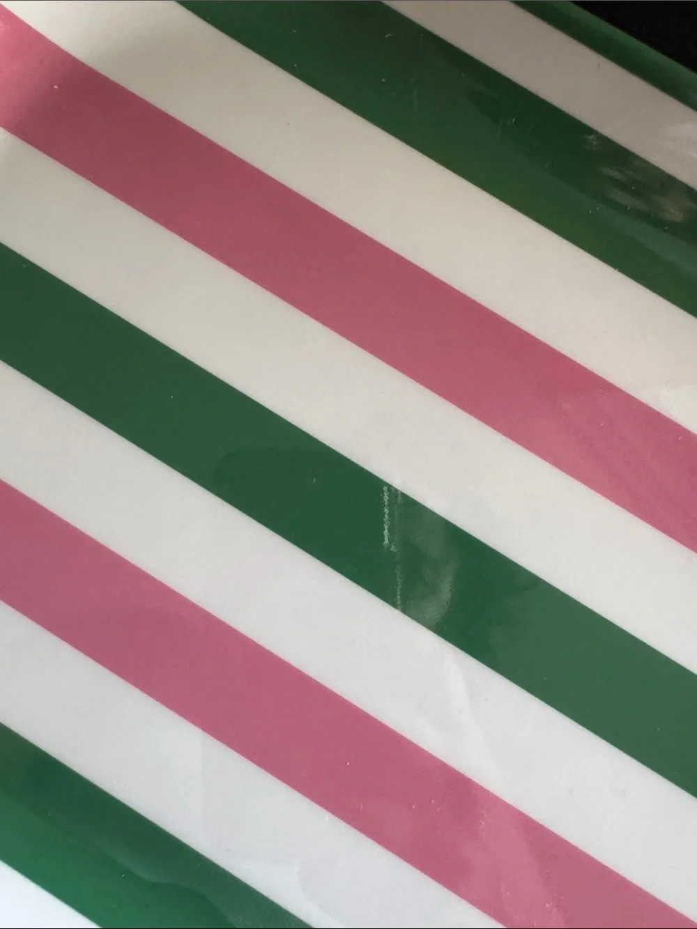 Striped Green and Pink Party Paddle Plate - Home Party Supplies